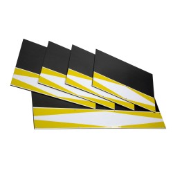 Bıyık Model Minibüs Tipi 4 lü Set Paçalık Sarı Beyaz