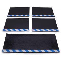 Aluminyum Profilli Minibüs Tipi 5 li Set Paçalık Mavi Beyaz