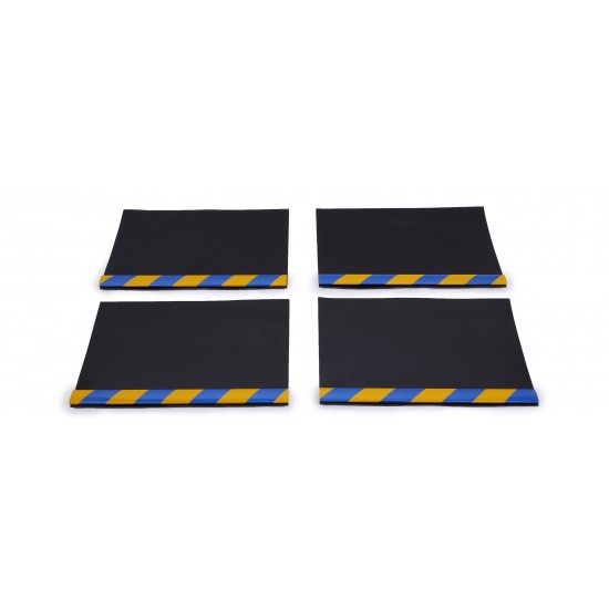 Aluminyum Profilli Minibüs Tipi 4 lü Set Paçalık Sarı Lacivert