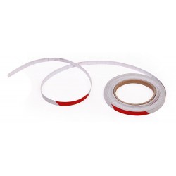 Kırmızı - Beyaz Fosforlu Reflektif Şerit Bant 10mm X 23 Metre SOL