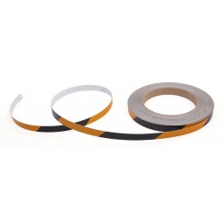 Sarı - Siyah Fosforlu Reflektif Şerit Bant 10mm X 23 Metre SAĞ