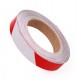 Red - White Phosphorescent Reflective Stripe Band 20mm X 23 Meter LEFT
