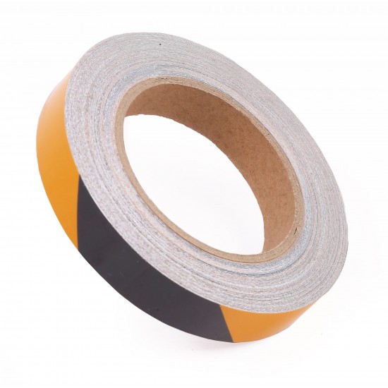 Sarı - Siyah Fosforlu Reflektif Şerit Bant 20mm X 23 Metre SOL