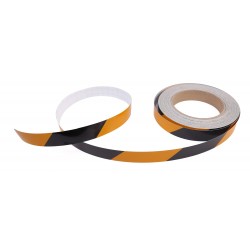 Sarı - Siyah Fosforlu Reflektif Şerit Bant 20mm X 23 Metre SAĞ