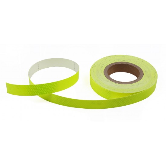 Sarı Floresan Fosforlu Reflektif Şerit Bant 25mm X 23 Metre