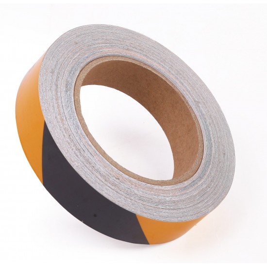 Sarı - Siyah Fosforlu Reflektif Şerit Bant 25mm X 23 Metre SOL