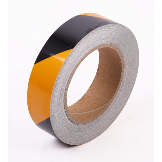 Sarı - Siyah Fosforlu Reflektif Şerit Bant 30mm X 23 Metre SOL