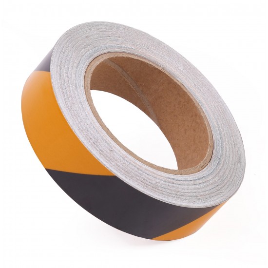 Sarı - Siyah Fosforlu Reflektif Şerit Bant 30mm X 23 Metre SAĞ