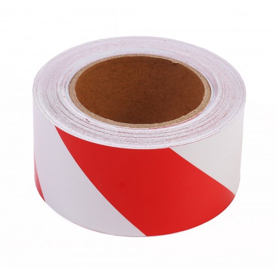 Kırmızı - Beyaz Fosforlu Reflektif Şerit Bant 60mm X 23 Metre SOL