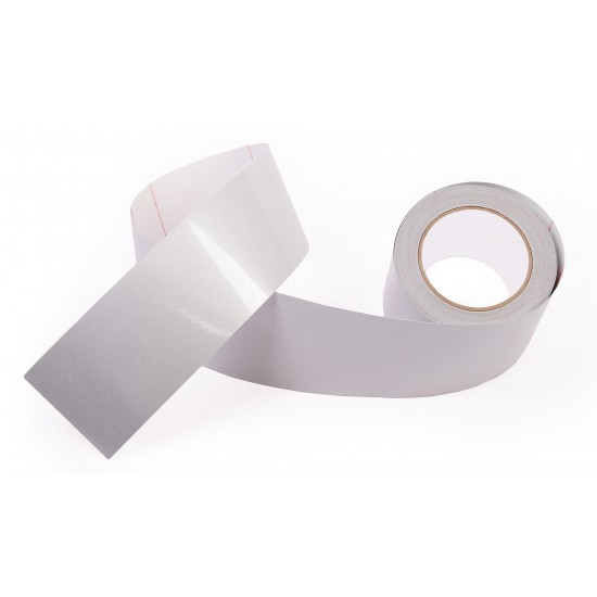 Beyaz Fosforlu Reflektif Şerit Folyo Bant 92mm X 23 Metre