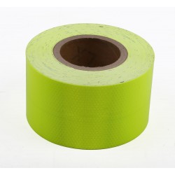 Sarı Floresan Fosforlu Reflektif Şerit Bant 80mm X 23 Metre