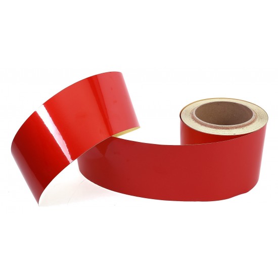 Kırmızı Fosforlu Reflektif Şerit Bant 92mm X 23 Metre