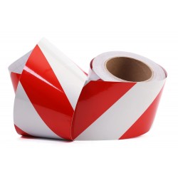 Kırmızı - Beyaz Fosforlu Reflektif Şerit Bant 92mm X 23 Metre SAĞ