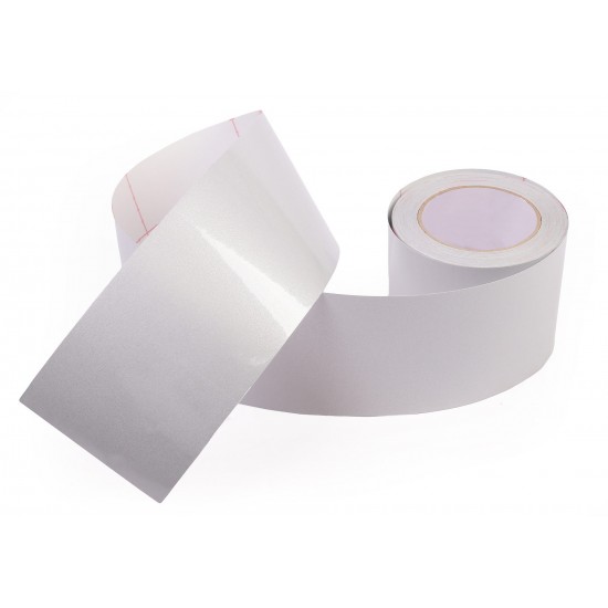 White Phosphorescent Reflective Stripe Foil Band 100mm X 23 Meter White Phosphorescent Reflective Stripe Foil Band 100mm X 23 Meter