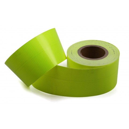 Sarı Floresan Fosforlu Reflektif Şerit Bant 110mm X 23 Metre