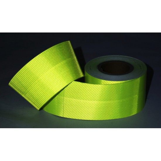Sarı Floresan Fosforlu Reflektif Şerit Bant 110mm X 23 Metre