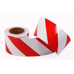 Kırmızı - Beyaz Fosforlu Reflektif Şerit Bant 100mm X 23 Metre SOL Kırmızı - Beyaz Fosforlu Reflektif Şerit Bant 100mm X 23 Metre SOL