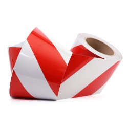 Kırmızı - Beyaz Fosforlu Reflektif Şerit Bant 100mm X 23 Metre SAĞ Kırmızı - Beyaz Fosforlu Reflektif Şerit Bant 100mm X 23 Metre SAĞ