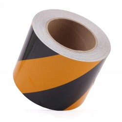 Sarı - Siyah Fosforlu Reflektif Şerit Bant 100mm X 23 Metre SAĞ Sarı - Siyah Fosforlu Reflektif Şerit Bant 100mm X 23 Metre SAĞ