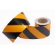 Sarı - Siyah Fosforlu Reflektif Şerit Bant 110mm X 23 Metre SOL