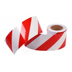 Kırmızı - Beyaz Fosforlu Reflektif Şerit Bant 110mm X 23 Metre SAĞ