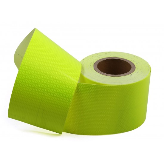 Sarı Floresan Fosforlu Reflektif Şerit Bant 130mm X 23 Metre