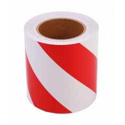 Kırmızı - Beyaz Fosforlu Reflektif Şerit Bant 130mm X 23 Metre SOL