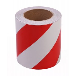 Red - White Phosphorescent Reflective Stripe Band 130mm X 23 Meter RIGHT