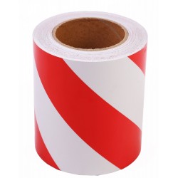 Red - White Phosphorescent Reflective Stripe Band 140mm X 23 Meter LEFT