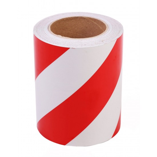 Kırmızı - Beyaz Fosforlu Reflektif Şerit Bant 150mm X 23 Metre SAĞ