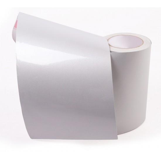Beyaz Fosforlu Reflektif Şerit Folyo Bant 200mm X 23 Metre