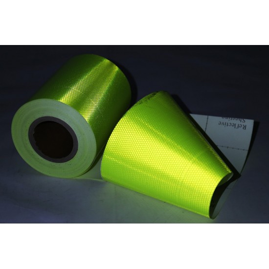 Sarı Floresan Fosforlu Reflektif Şerit Bant 250mm X 23 Metre