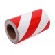 Red - White Phosphorescent Reflective Stripe Band 200mm X 23 Meter LEFT