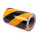 Sarı - Siyah Fosforlu Reflektif Şerit Bant 200mm X 23 Metre SOL