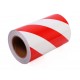Kırmızı - Beyaz Fosforlu Reflektif Şerit Bant 200mm X 23 Metre SAĞ