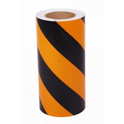Sarı - Siyah Fosforlu Reflektif Şerit Bant 250mm X 23 Metre SOL
