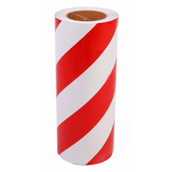 Kırmızı - Beyaz Fosforlu Reflektif Şerit Bant 500mm X 23 Metre SAĞ