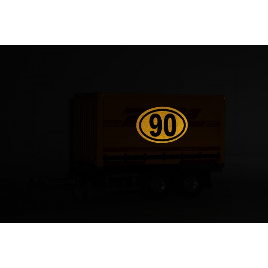 Maximum Speed 90 Km Oval Yellow Reflective Warning Sticker