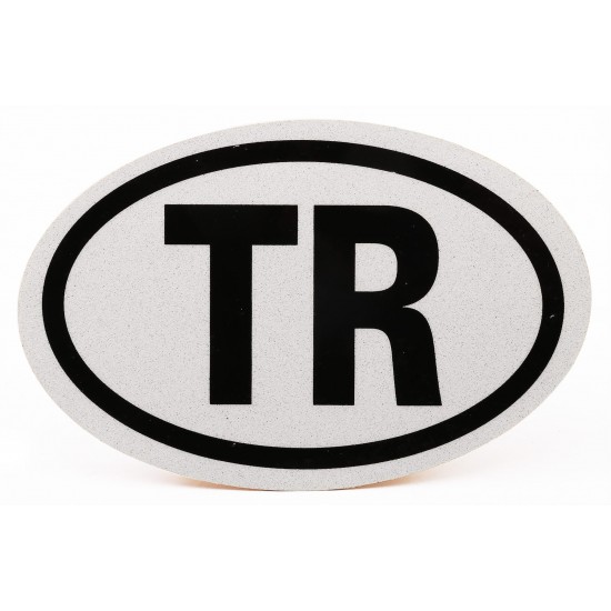 TR Oval Reflective Warning Sticker