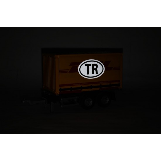 TR Oval Reflective Warning Sticker