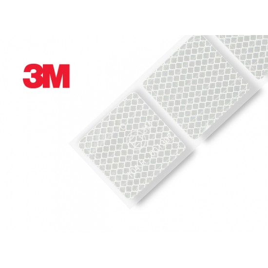 3M 957S-10 White Reflective Tape - Segmented