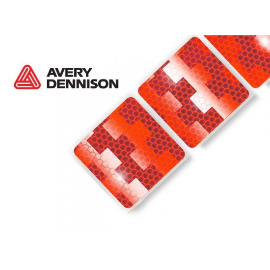 Avery Dennison V-6790 Red Reflective Tape - Segmented
