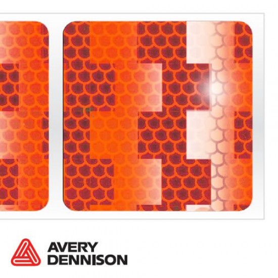 Avery Dennison V-6790 Red Reflective Tape - Segmented