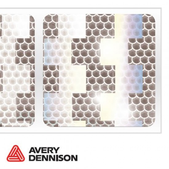 Avery Dennison V-6790 White Reflective Tape - Segmented