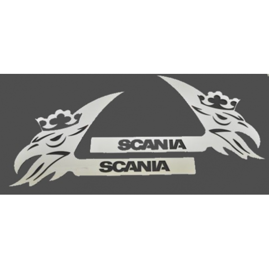 Scania Kapı Kolu Çerçevesi Nikelajı Kuş Desen 2 Adet