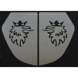 Scania S500 Yatak Camı Nikelajı Kuş Desen (2 Parça)