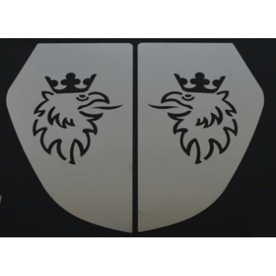 Scania S500 Yatak Camı Nikelajı Kuş Desen (2 Parça)