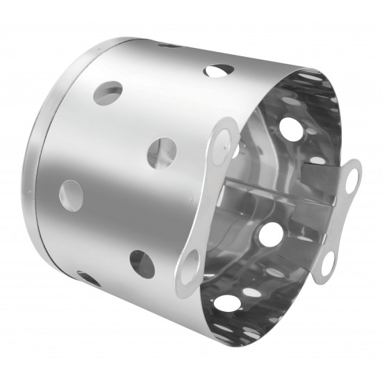 Yuvarlak Delikli Uzun Boy Paslanmaz Aks Tası 22.5 inç