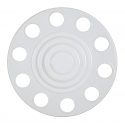 Circle Graduated Skirt Model Painted White Metal Wheel Cover 22.5"