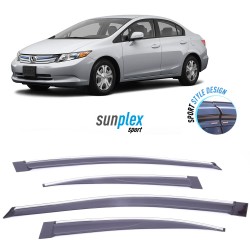 Honda Civic FB7 2012-2016 Sunplex Spor Krom Cam Rüzgarlığı